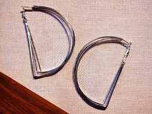 Load image into Gallery viewer, Large Abstract Geometric Hoop Design  Earrings Kargo Fresh
