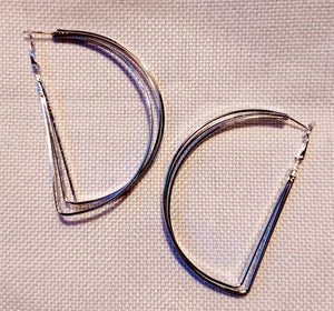 Large Abstract Geometric Hoop Design  Earrings Kargo Fresh