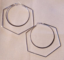 Load image into Gallery viewer, Large  Abstract Minimalist Wire Hoop Earrings Kargo Fresh

