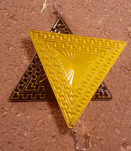 Large Abstract Pyramid Earrings Kargo Fresh