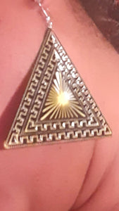 Large Abstract Pyramid Earrings Kargo Fresh