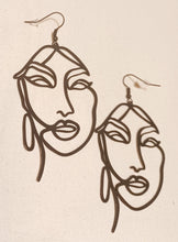 Load image into Gallery viewer, Large Abstract face Earrings Kargo Fresh

