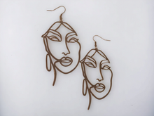 Load image into Gallery viewer, Large Abstract face Earrings Kargo Fresh
