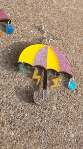 Large Acrylic Pop Art Umbrella Earrings Kargo Fresh