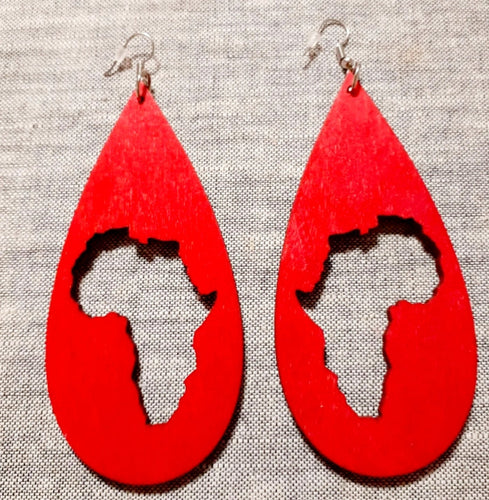 Large Africa Wooden Earrings Kargo Fresh