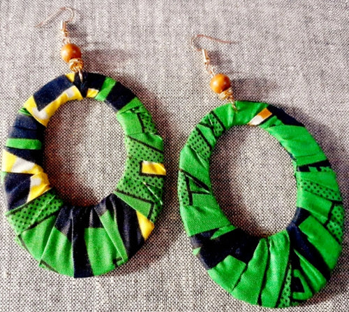 Large Ankara Print Hoop Earrings Kargo Fresh