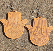 Load image into Gallery viewer, Large Boho Hamsa Earrings Kargo Fresh
