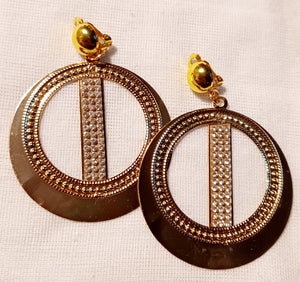 Large Clip On Hoop Earrings gold Kargo Fresh