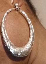 Load image into Gallery viewer, Large Clip on Fulani Bamboo Hoop Earrings gold Kargo Fresh
