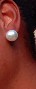 Large Faux Pearl Stud Earrings Kargo Fresh