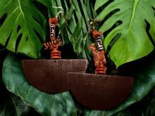 Load image into Gallery viewer, Large Handmade Handcarved Wooden Native African Animals Earrings Kargo Fresh
