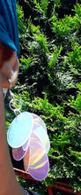 Load image into Gallery viewer, Large Irridescent Circle Sequin Dangle Earrings Kargo Fresh
