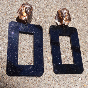 Large Pharoah Acrylic Earrings Kargo Fresh