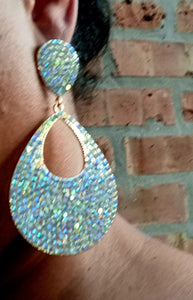 Large Rhinestone Hoop earrings Kargo Fresh