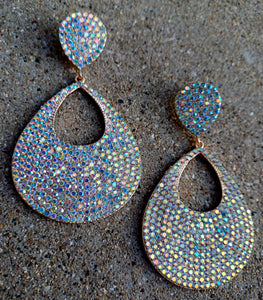 Large Rhinestone Hoop earrings Kargo Fresh