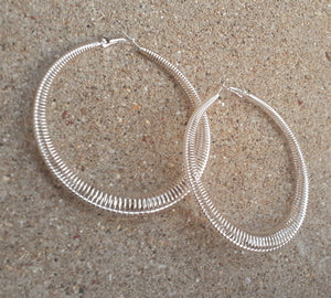 Large Spiral Hoop Earrings Kargo Fresh