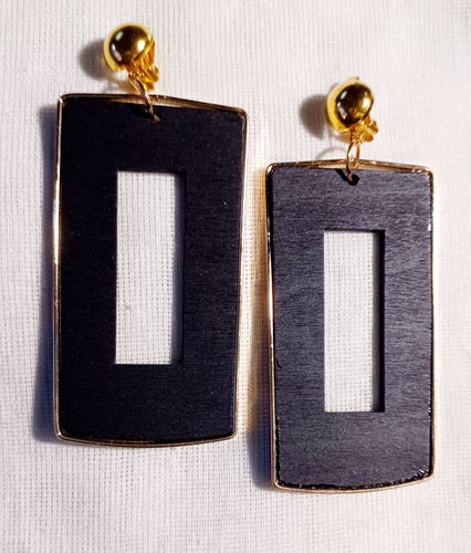 Large Wooden Clip on Earrings Kargo Fresh