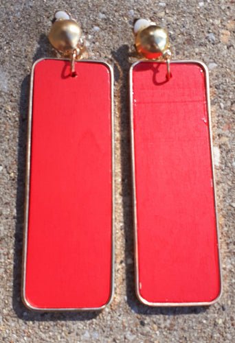 Large Wooden Clip on Earrings Kargo Fresh