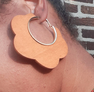 Large Wooden Hoop Earrings Kargo Fresh