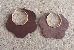 Large Wooden Hoop Earrings Kargo Fresh