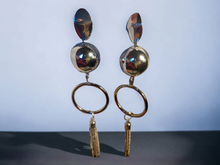 Load image into Gallery viewer, Large abstract industrial dangle earrings Kargo Fresh
