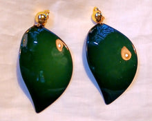 Load image into Gallery viewer, Large acrylic Leaf design Earrings Clip on Kargo Fresh
