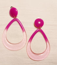Load image into Gallery viewer, Large acrylic clip on hoop earrings Kargo Fresh
