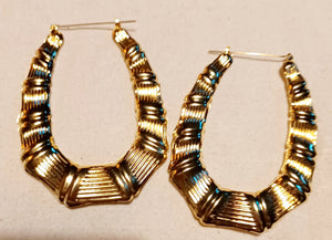 Large and Chunky Vintage Bamboo Earrings Kargo Fresh