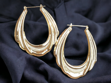 Load image into Gallery viewer, Large and Chunky Vintage Bamboo  Earrings Kargo Fresh
