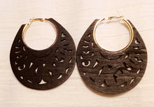 Load image into Gallery viewer, Large and Chunky Wooden Hoop Earrings Kargo Fresh
