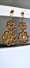 Load image into Gallery viewer, Large art daisy clip on earrings Kargo Fresh
