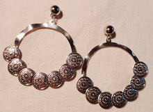 Load image into Gallery viewer, Large coin hoop clip on earrings Kargo Fresh
