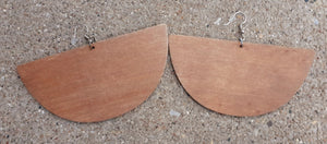 Large half circle Wooden Earrings Kargo Fresh