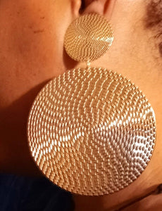 Large hammered disc earrings Kargo Fresh