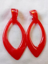 Load image into Gallery viewer, Large handmade Acrylic  Hoop Clip on Earrings Kargo Fresh
