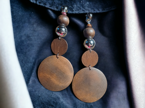 Large handmade boho clip on earrings Kargo Fresh