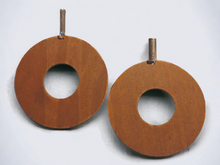 Load image into Gallery viewer, Large handmade wooden hoop earrings Kargo Fresh
