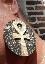 Load image into Gallery viewer, Large handpainted Ankh  Earrings Kargo Fresh
