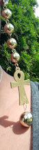 Load image into Gallery viewer, Large handpainted handmade gold Ankh Earrings Kargo Fresh
