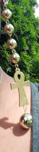 Large handpainted handmade gold Ankh Earrings Kargo Fresh