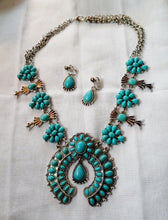 Load image into Gallery viewer, Large squash blossom necklace and clip on earrings set Kargo Fresh
