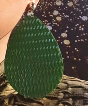 Load image into Gallery viewer, Large vintage green Hammered Clip on Earrings Kargo Fresh
