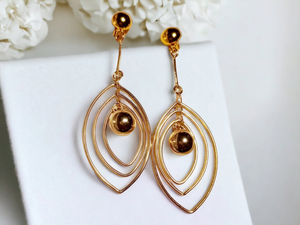 Light Gold metal Multi Hoop Clip On Earrings Kargo Fresh