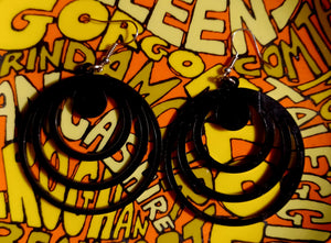 Light black Acrylic Pop Art  Earrings Kargo Fresh