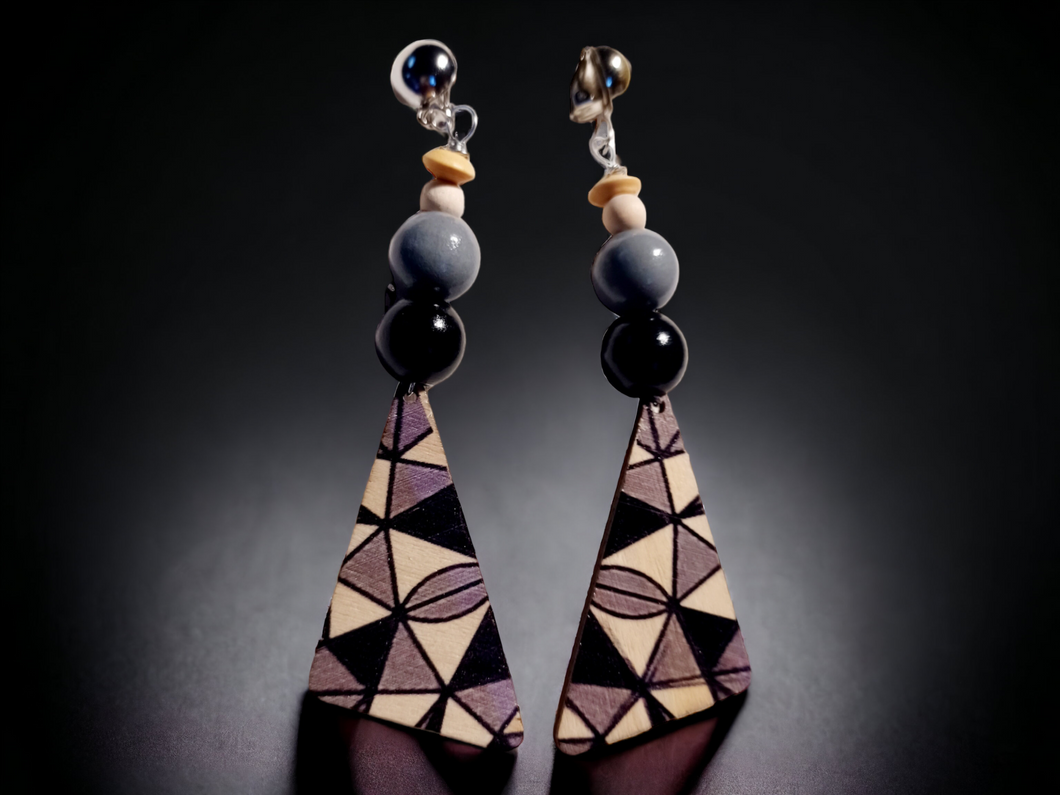 Light boho dangle clip on earrings Kargo Fresh