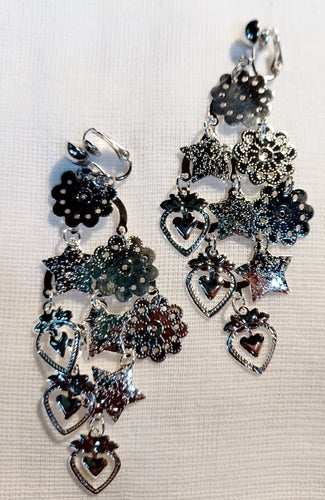 Light boho wind chime clip on earrings Kargo Fresh