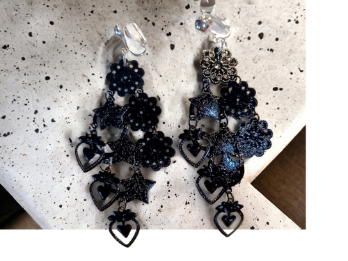 Light boho wind chime clip on earrings Kargo Fresh