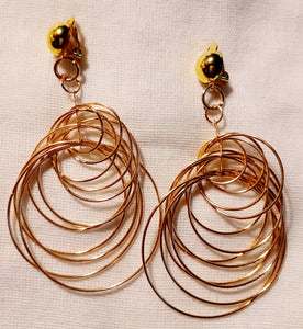 Light gold metal Multi Hoop Clip On Earrings Kargo Fresh