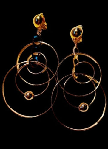 Light gold metal Multi Hoop Clip On Earrings Kargo Fresh