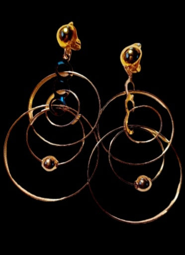 Light gold metal Multi Hoop Clip On Earrings Kargo Fresh